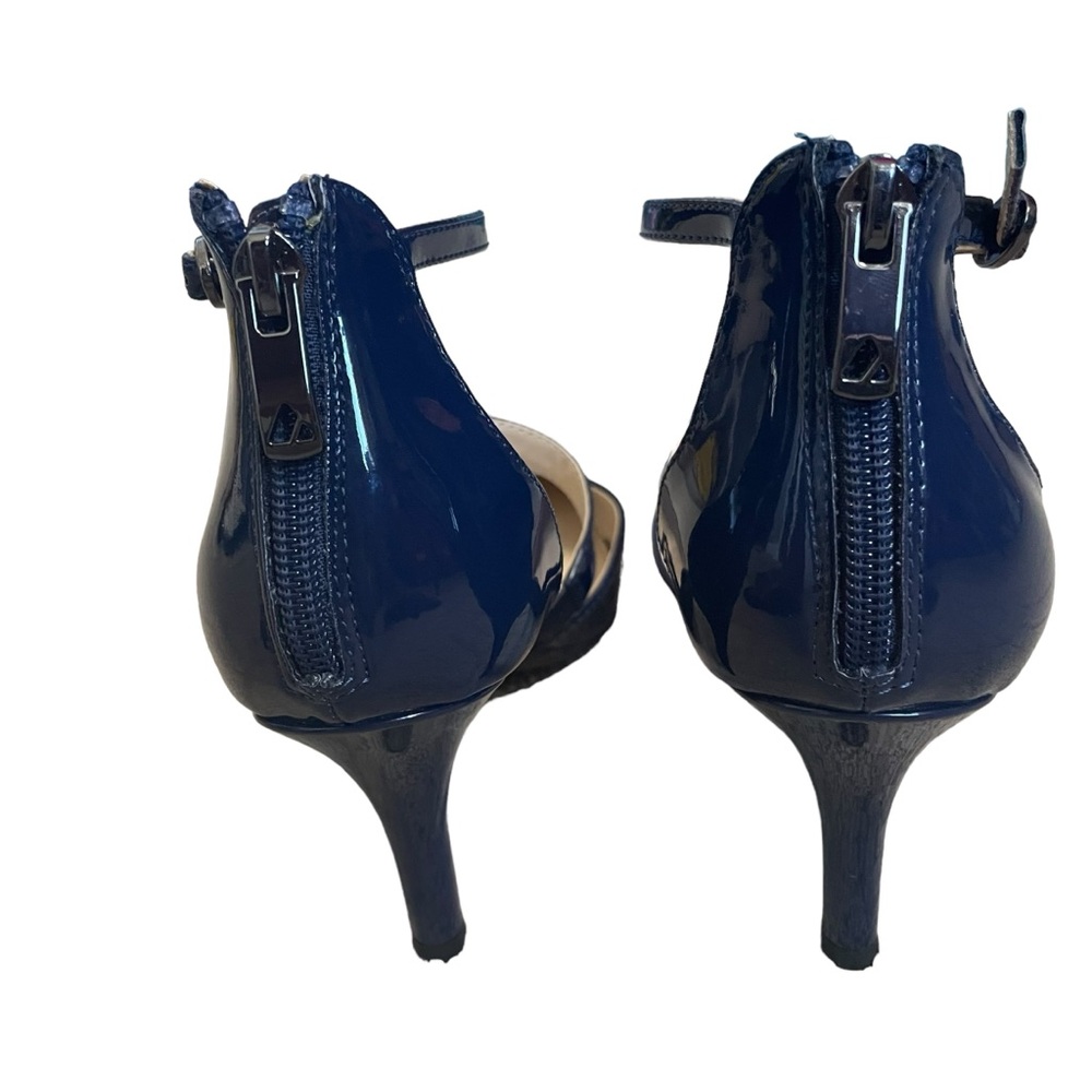 Liz Claiborne Blue Patent Leather Heels - Picture 10 of 12